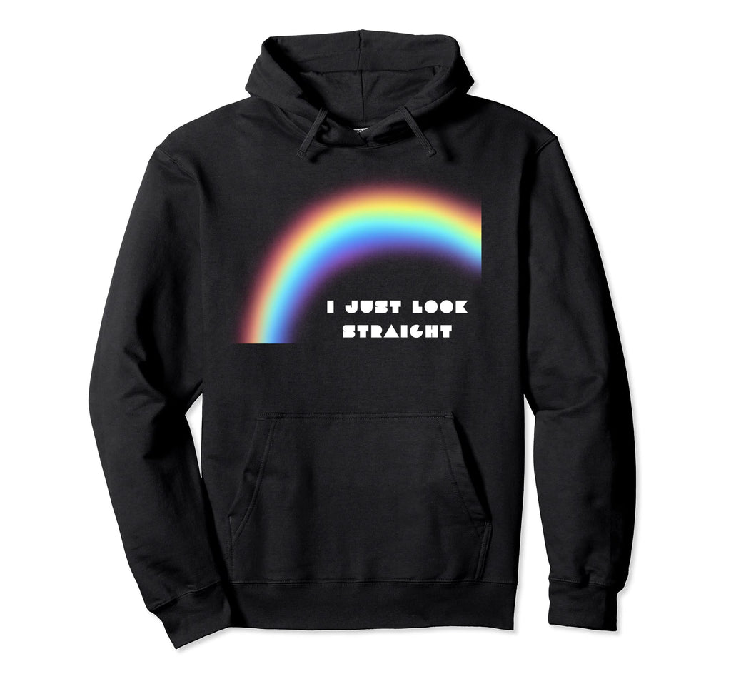Lgbtq I Just Straight Artistic Lofi Hoodie - Fun Novelty Design Unisex - T-Shirt, Sweatshirt, Hoodie