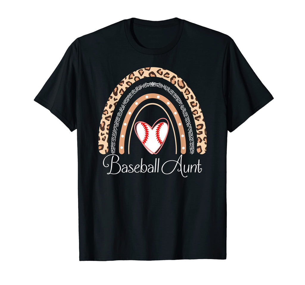 Baseball Aunt Boho Rainbow Funny T-Shirt - Minimalist Print Unisex - T-Shirt, Sweatshirt, Hoodie