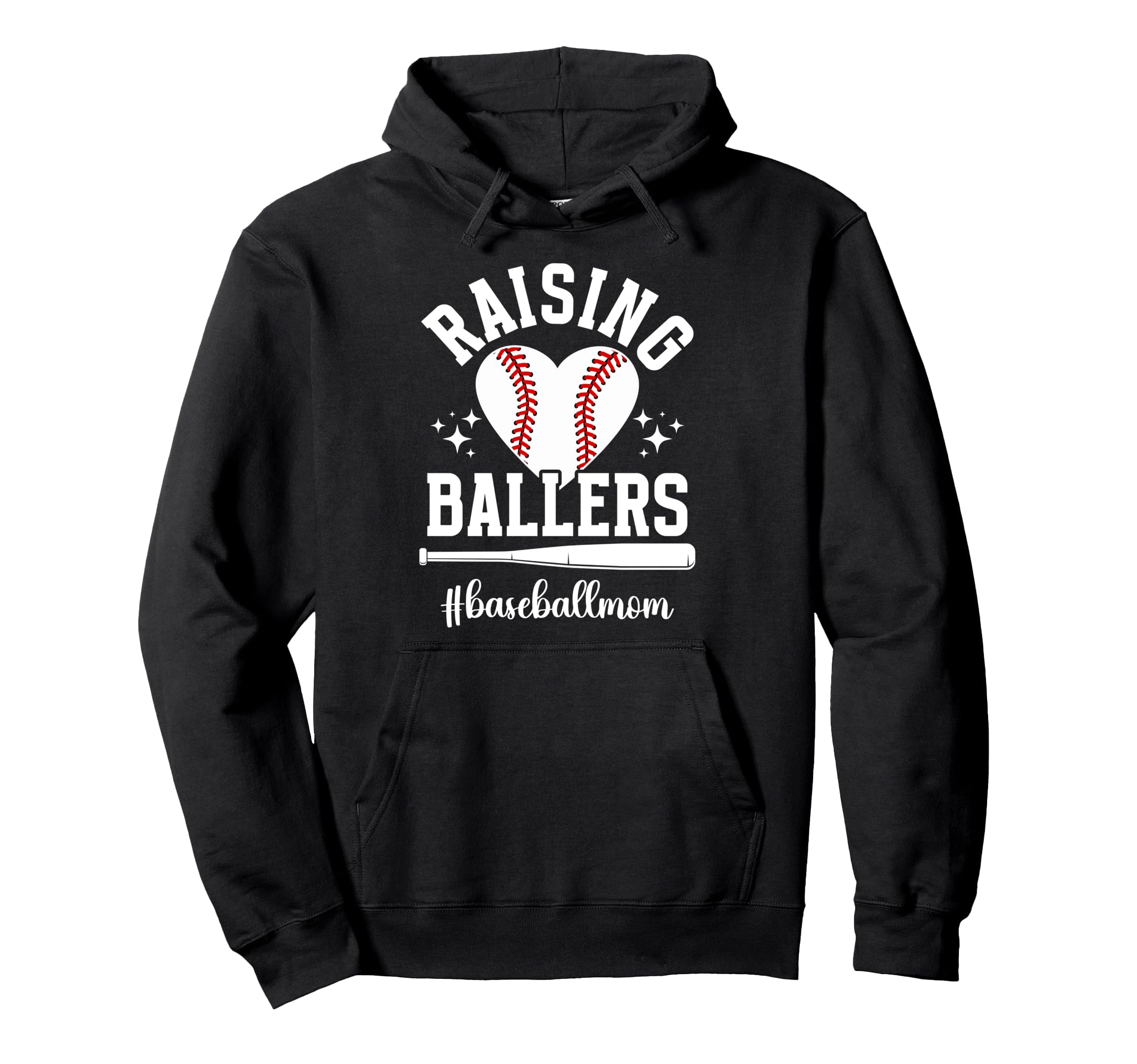 Raising Ballers Baseball Mom Baseball Hoodie - Custom Art Print Men Women - T-Shirt, Sweatshirt, Hoodie