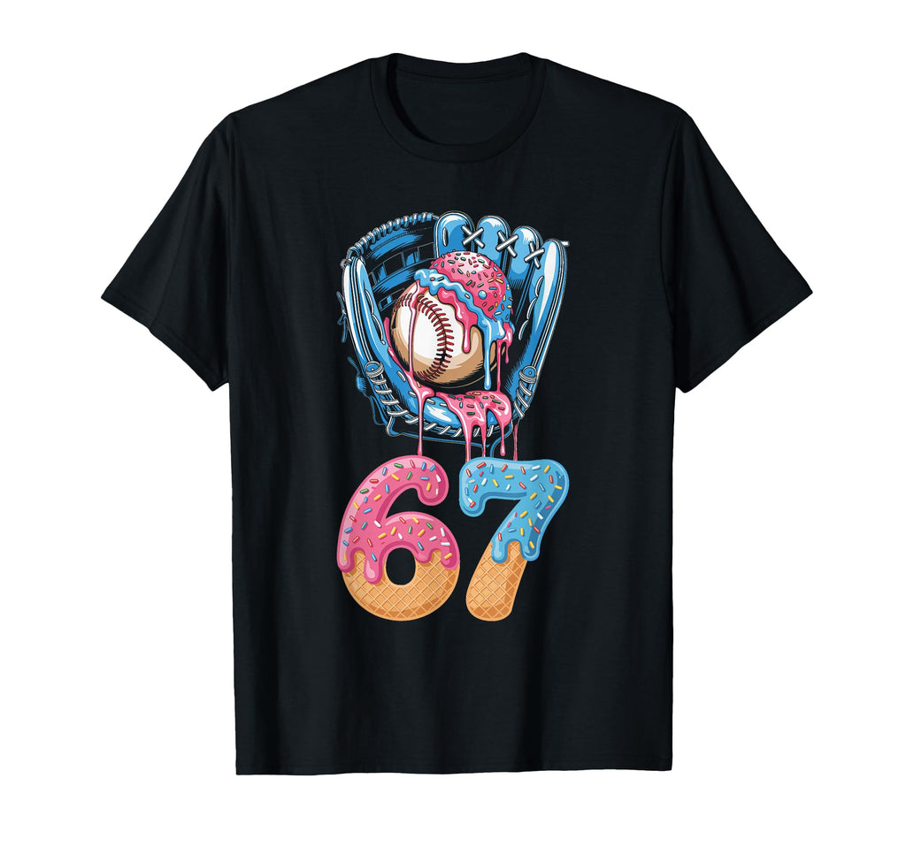 Baseball Drip Number 67 Player 67Th T-Shirt - Novelty Apparel for Adults - T-Shirt, Sweatshirt, Hoodie