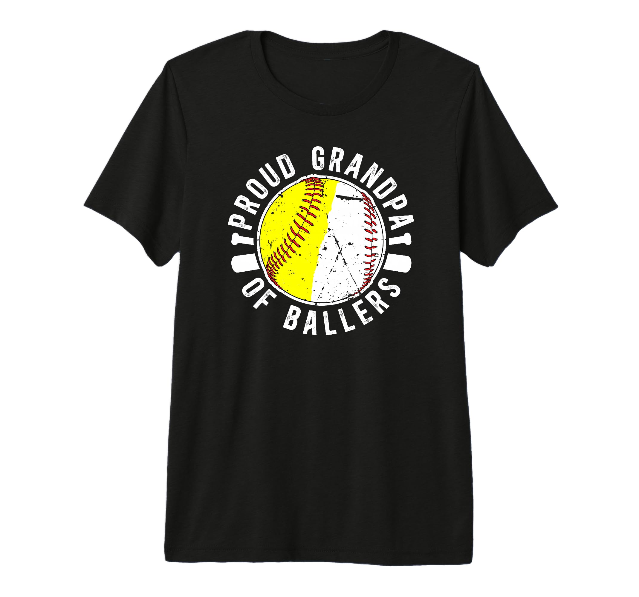 Mens Proud Grandpa Ballers Softball T-Shirt - Novelty Apparel Unisex - T-Shirt, Sweatshirt, Hoodie