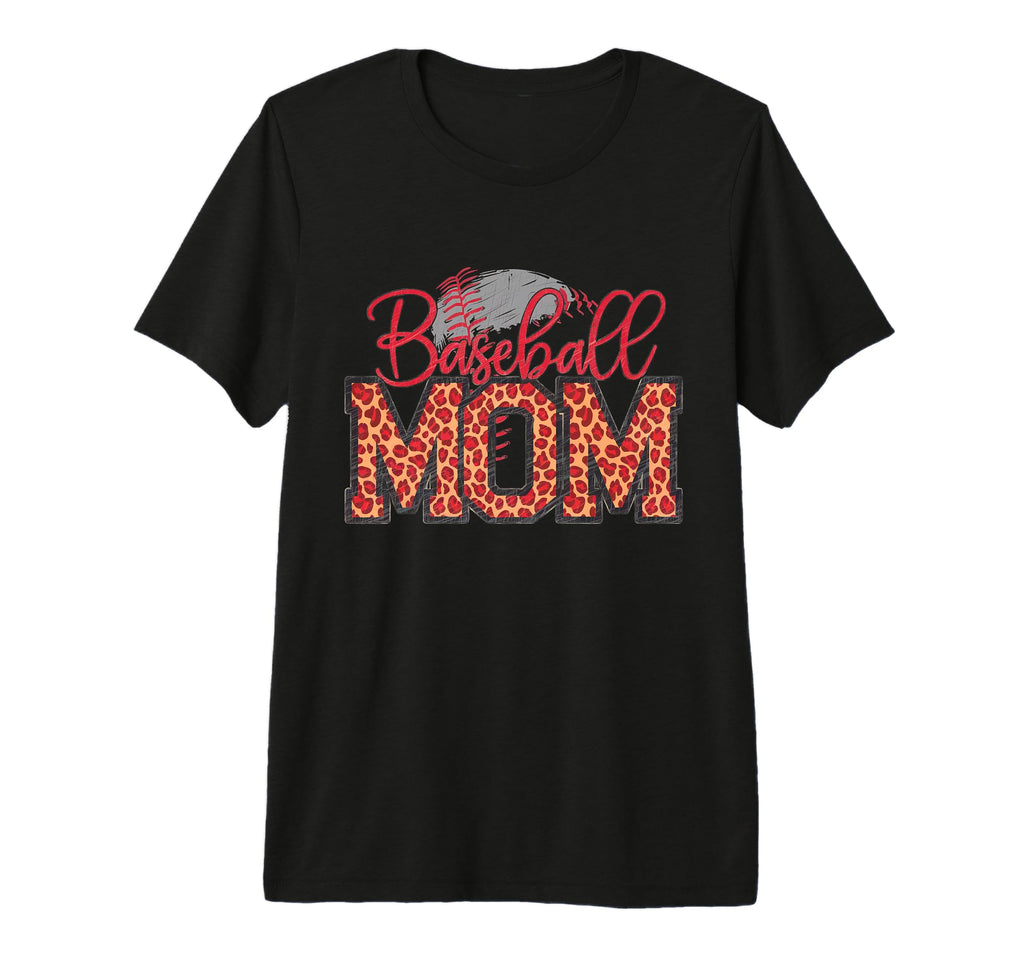 Leopard American Baseball Mom Mama T-Shirt - Streetwear Style for Adults - T-Shirt, Sweatshirt, Hoodie
