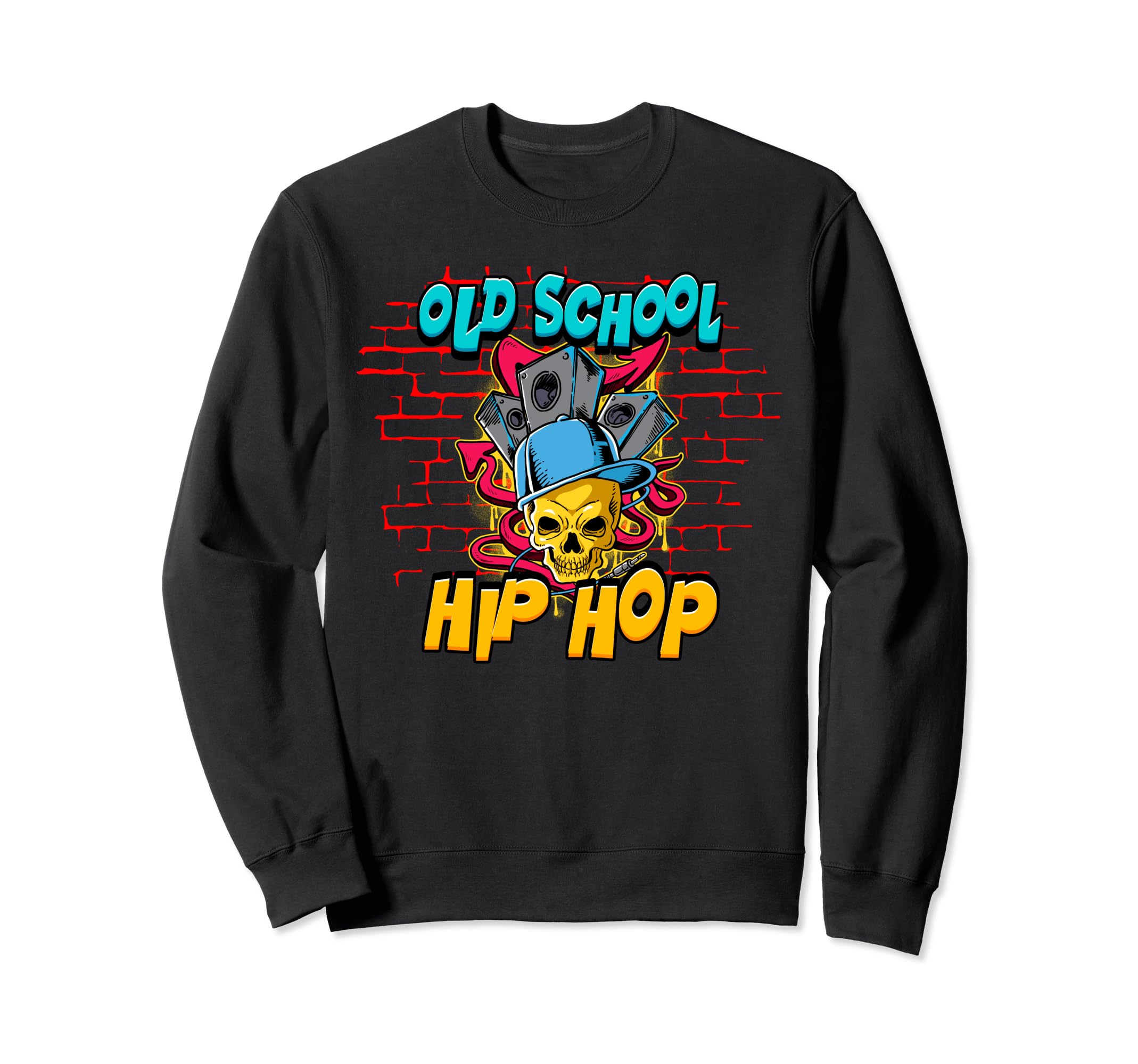 Old School Hip Hop Sweatshirt - Minimalist Print for Adults - T-Shirt, Sweatshirt, Hoodie