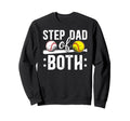 Step Dad Both Proud Softball Baseball Sweatshirt - Custom Art Print Unisex - T-Shirt, Sweatshirt, Hoodie