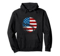 American Flag Baseball Baseball Hoodie - Unique Graphic for Adults - T-Shirt, Sweatshirt, Hoodie