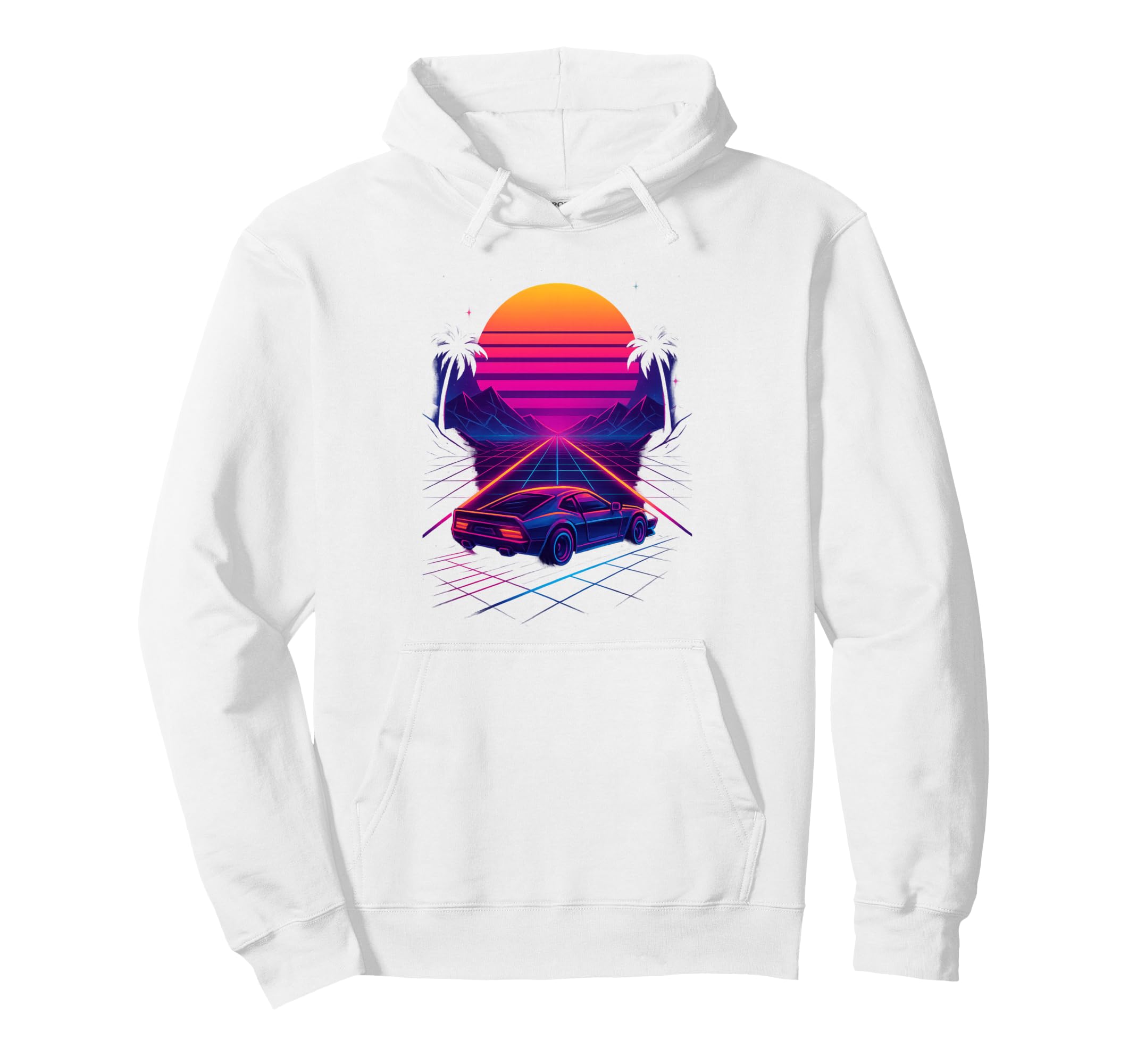 80S Synthwave Hoodie - Trendy Graphic Unisex - T-Shirt, Sweatshirt, Hoodie
