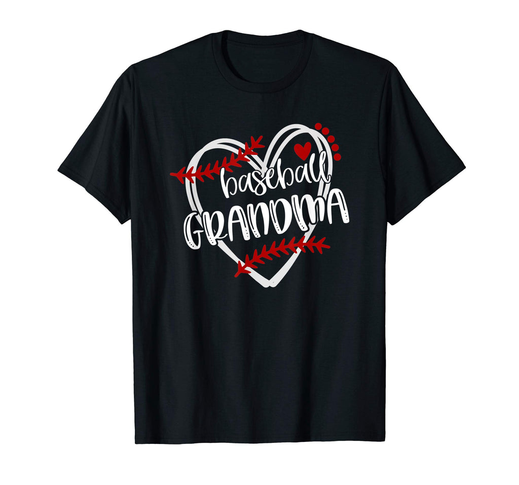 Baseball Heart Grandma Grandma T-Shirt - Casual Everyday Wear Men Women - T-Shirt, Sweatshirt, Hoodie