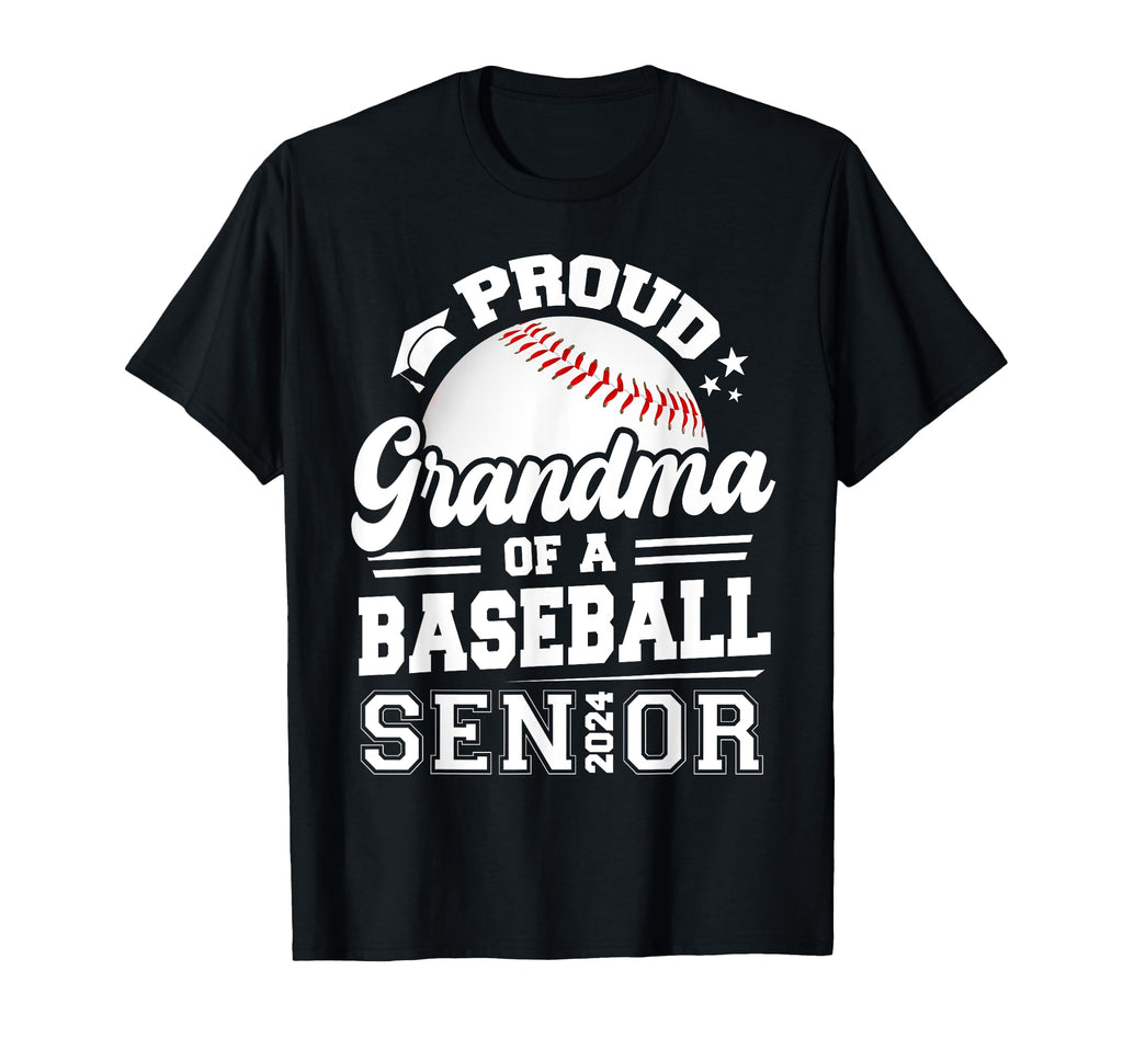 Proud Grandma Baseball Senior 2024 T-Shirt - Minimalist Print Unisex - T-Shirt, Sweatshirt, Hoodie
