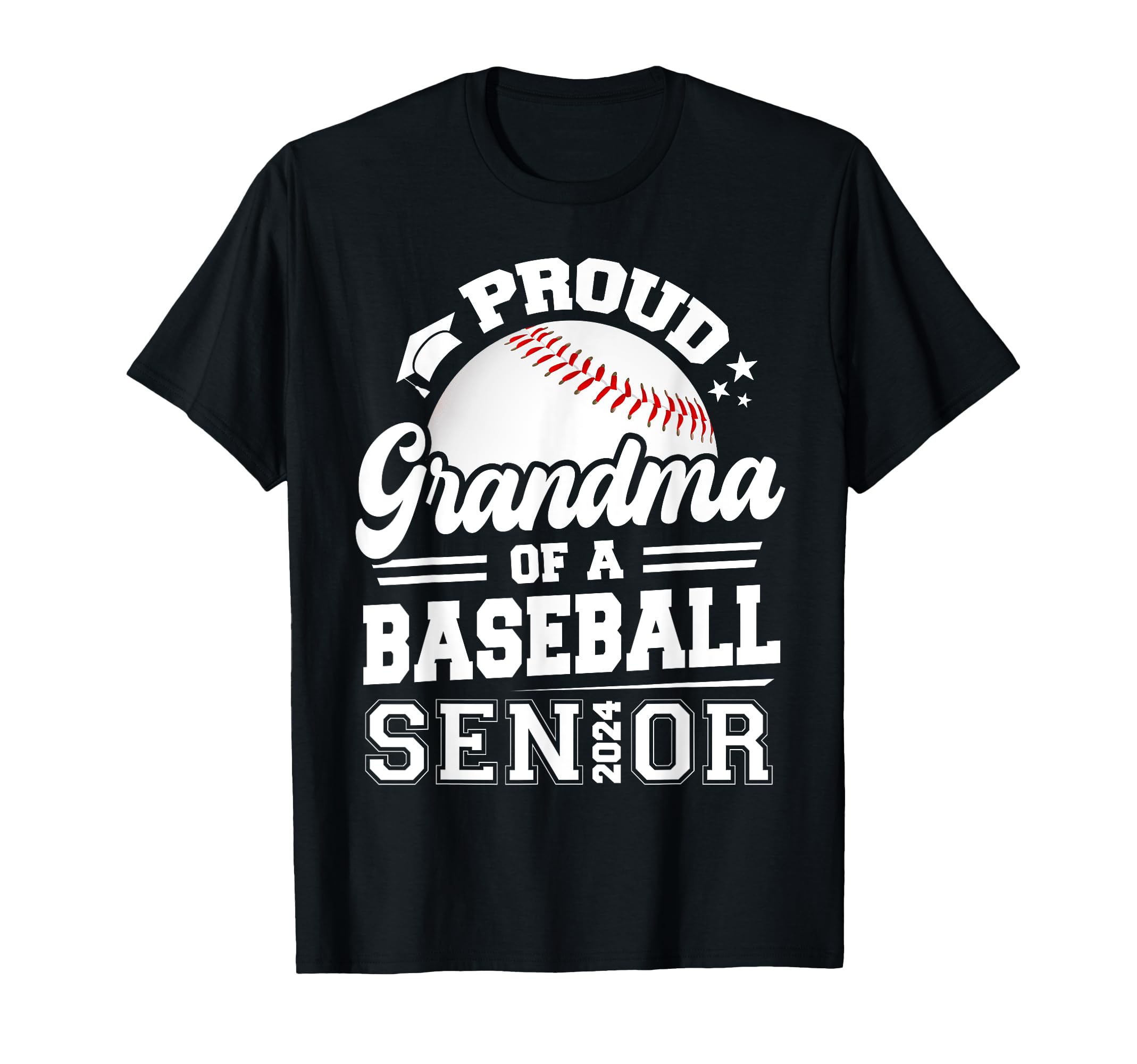 Proud Grandma Baseball Senior 2024 T-Shirt - Minimalist Print Unisex - T-Shirt, Sweatshirt, Hoodie