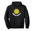 Grow Happy Sunflower Smile Face Groovy Hoodie - Fun Novelty Design Unisex - T-Shirt, Sweatshirt, Hoodie