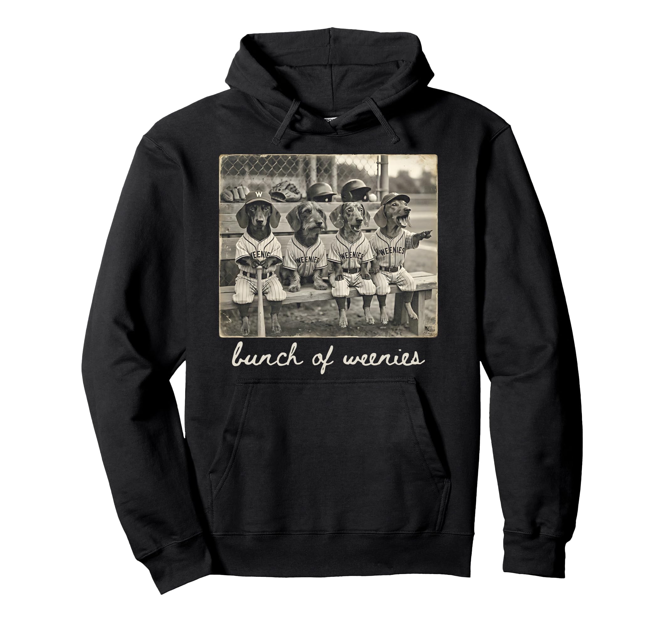 Funny Weenies Dachshunds Baseball Hoodie - Casual Everyday Wear for Adults - T-Shirt, Sweatshirt, Hoodie