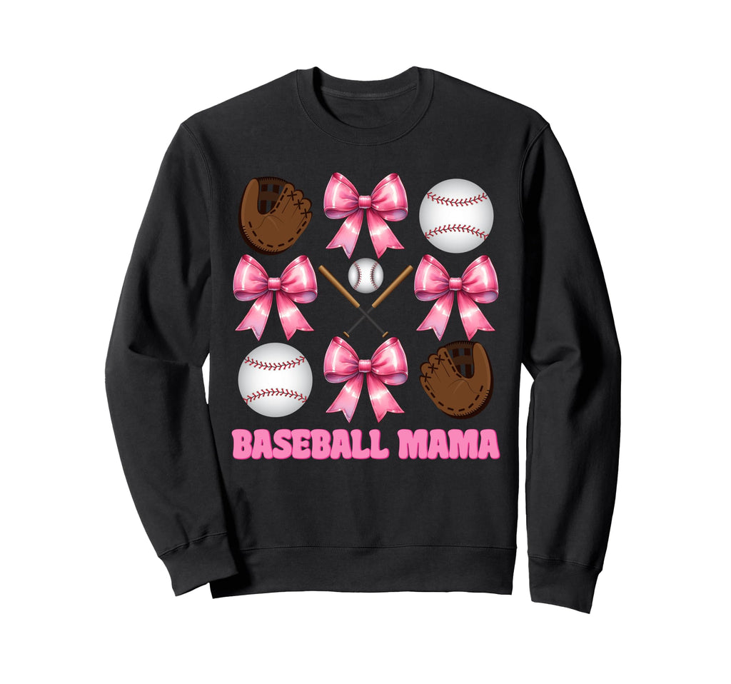Baseball Mama Baseball Mom Mothers Day Sweatshirt - Graphic Print Unisex - T-Shirt, Sweatshirt, Hoodie