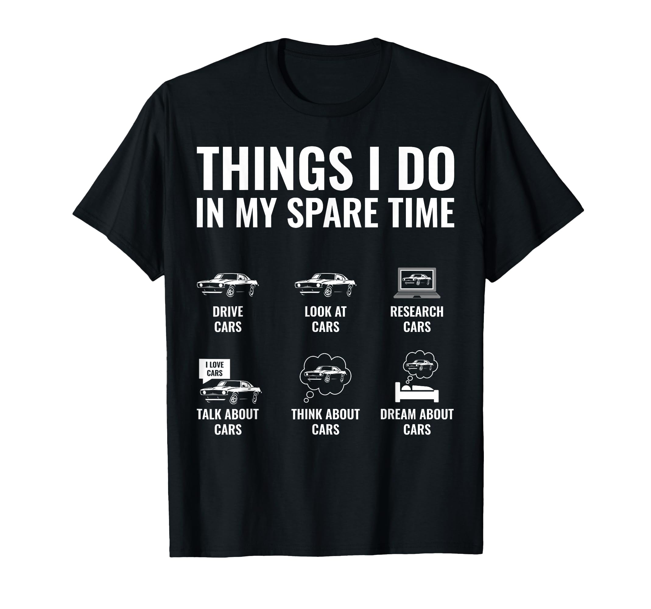 Things I Do My Spare Time Funny T-Shirt - Fun Novelty Design for Adults - T-Shirt, Sweatshirt, Hoodie