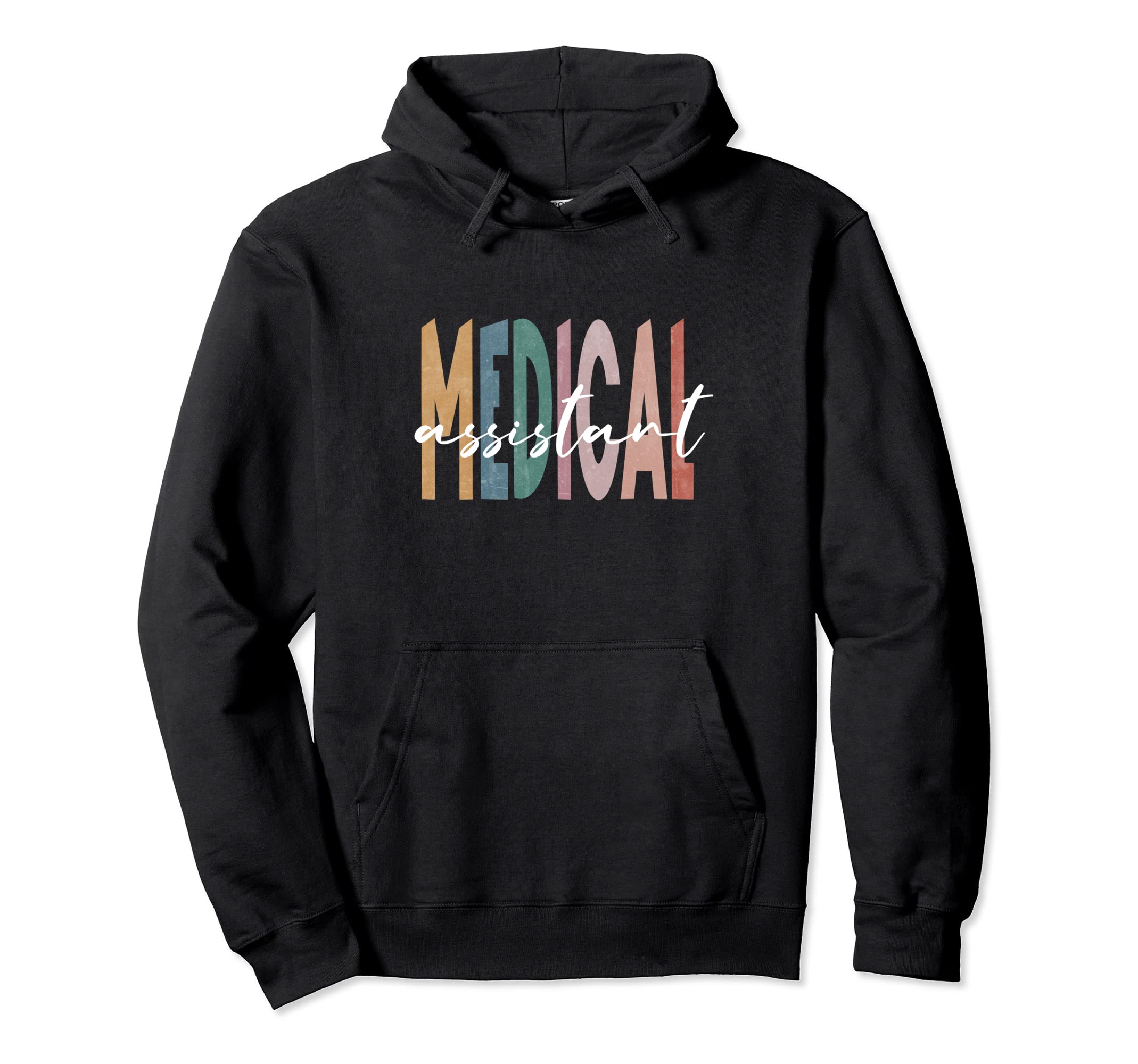 Assistant Medial Distressed Simple Hoodie - Fun Novelty Design for Adults - T-Shirt, Sweatshirt, Hoodie