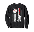Dad Us Flag Baseball Dad Baseball Sweatshirt - Streetwear Style Unisex - T-Shirt, Sweatshirt, Hoodie