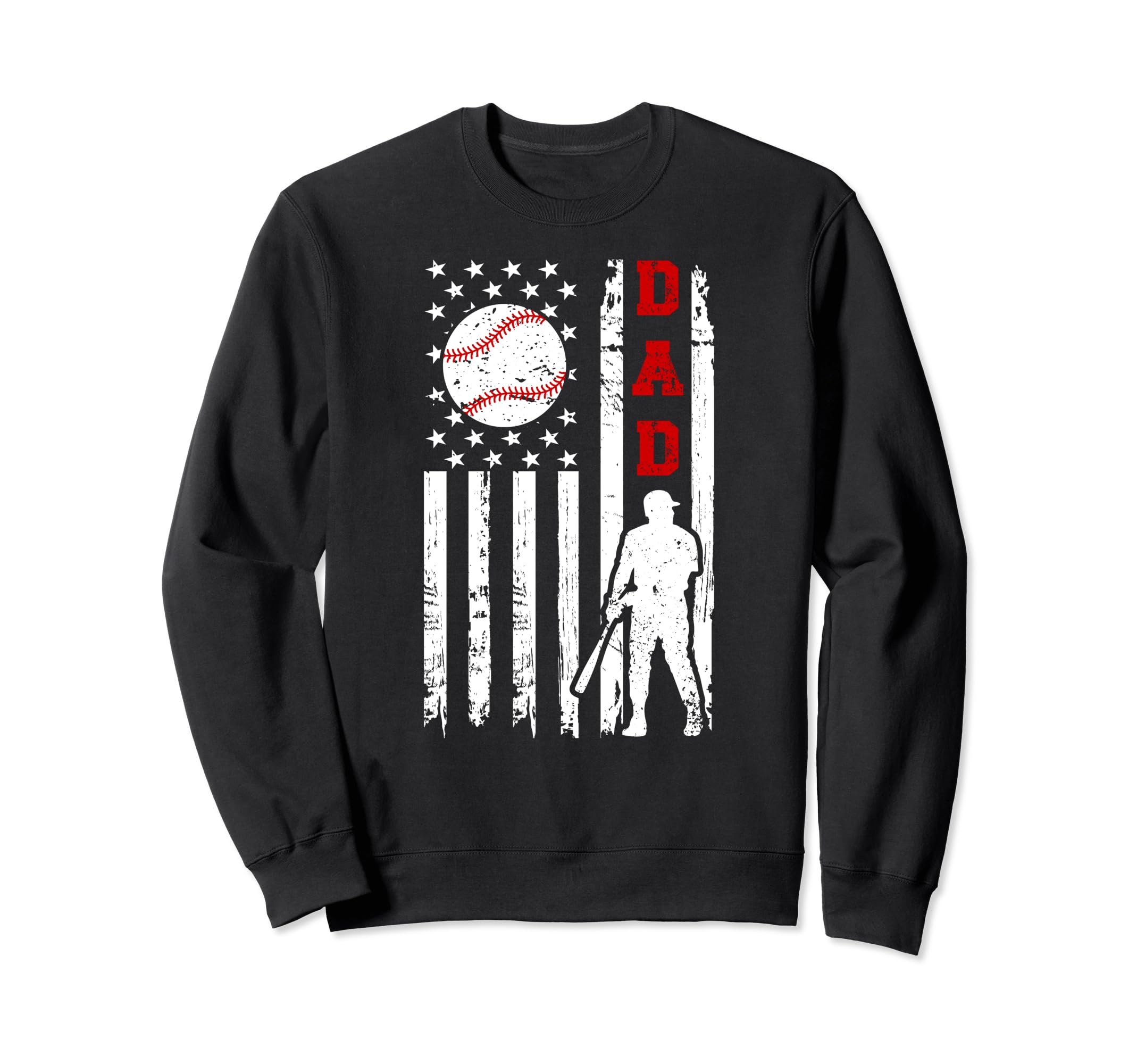 Dad Us Flag Baseball Dad Baseball Sweatshirt - Streetwear Style Unisex - T-Shirt, Sweatshirt, Hoodie