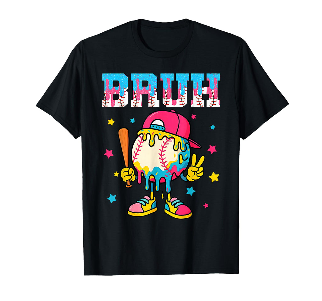 Baseball Drip Ice Cream Bruh T-Shirt - Custom Art Print for Adults - T-Shirt, Sweatshirt, Hoodie
