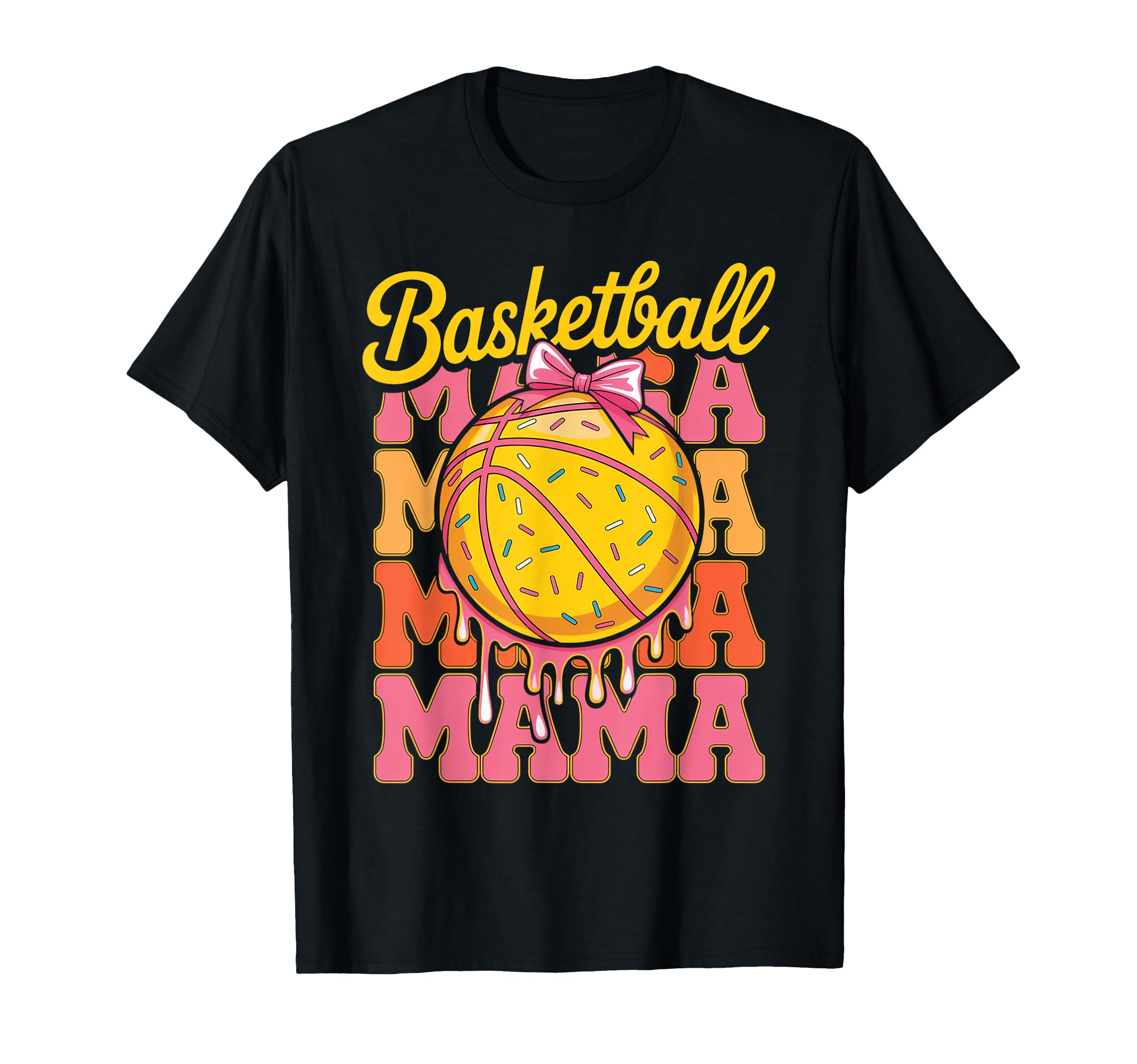 Basketball Mama Ice Cream Drip Game T-Shirt - Casual Everyday Wear Unisex - T-Shirt, Sweatshirt, Hoodie