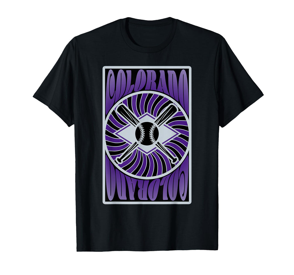Colorado Baseball Hippie T-Shirt - Aesthetic Graphic for Adults - T-Shirt, Sweatshirt, Hoodie