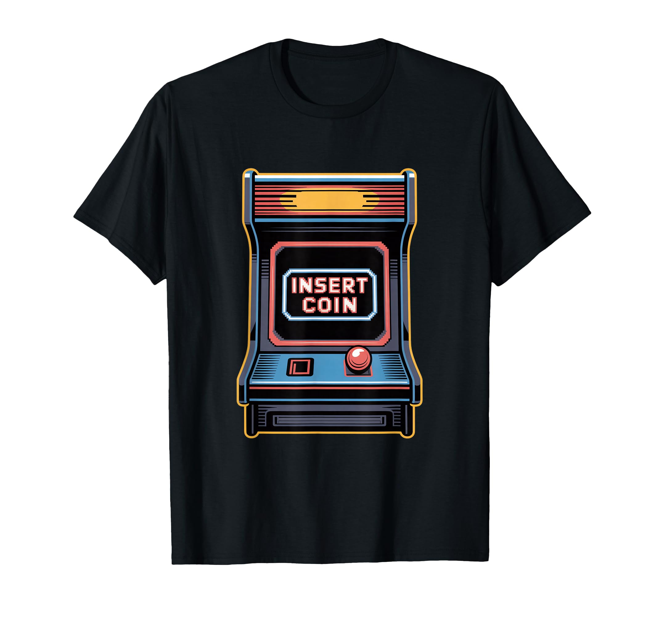 Insert Coin Arcade Cabinet Gaming T-Shirt - Trendy Graphic Men Women - T-Shirt, Sweatshirt, Hoodie