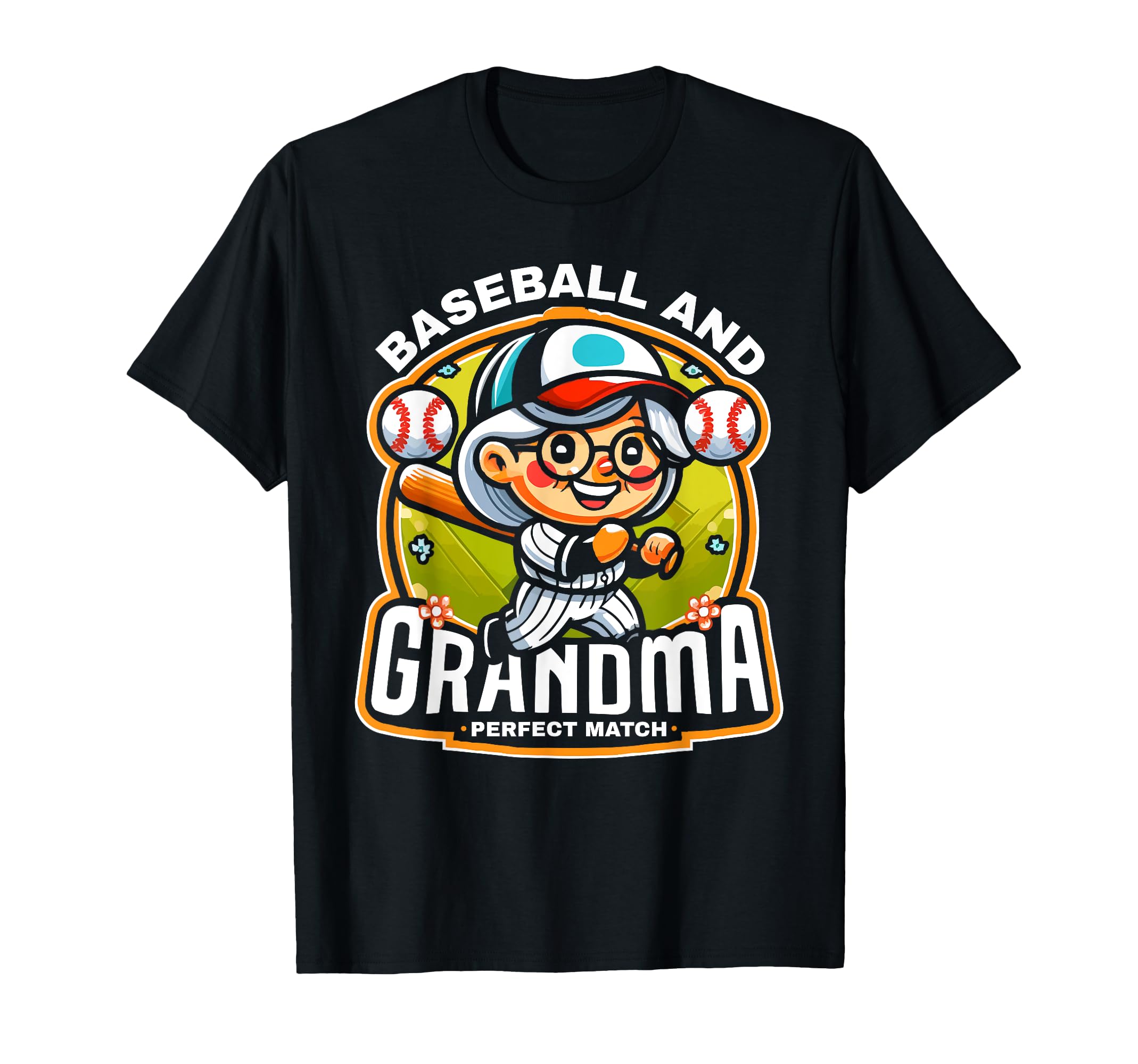 Baseball Grandma Grandmother Granny T-Shirt - Graphic Print Men Women - T-Shirt, Sweatshirt, Hoodie