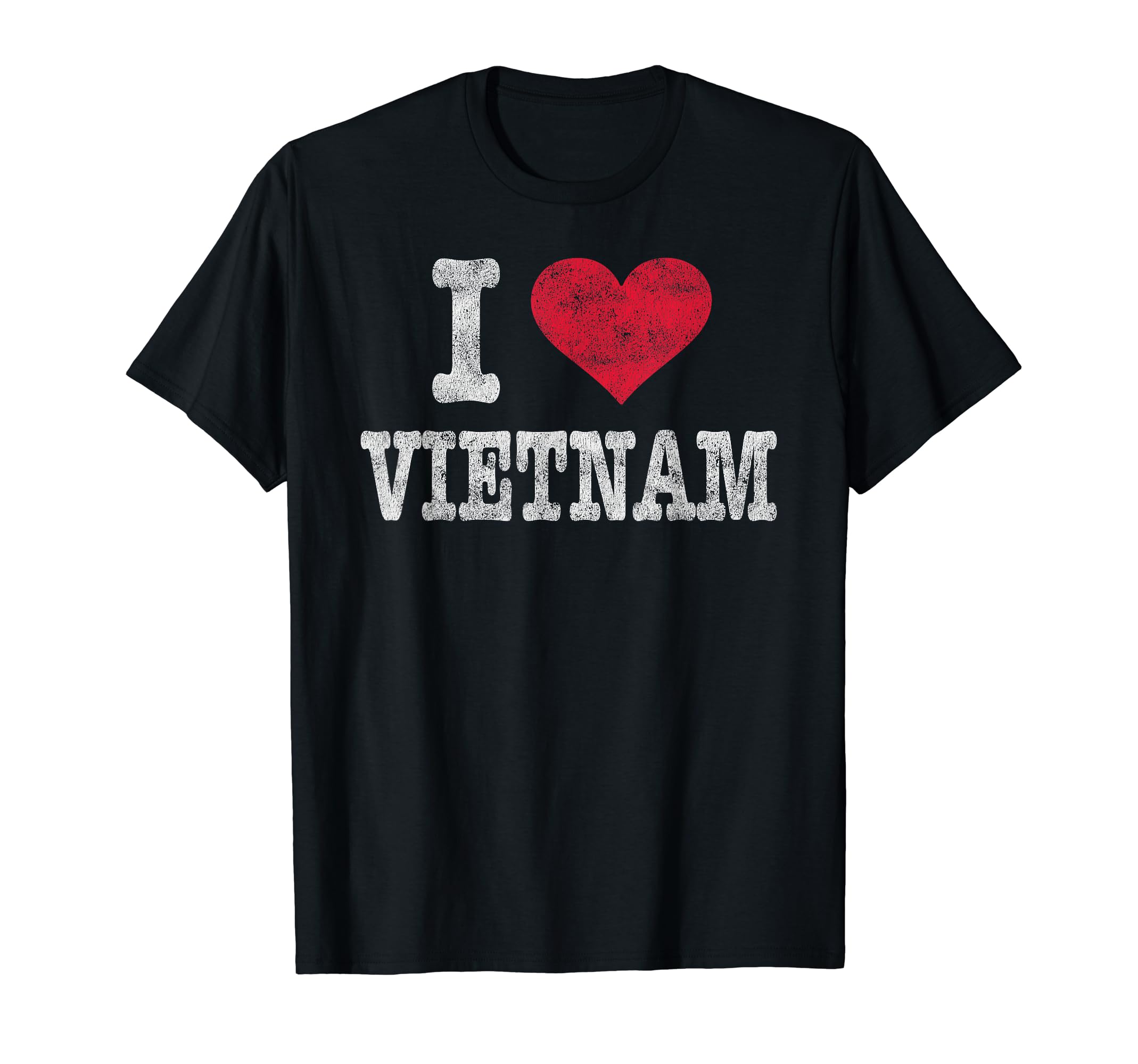 Grunge I Love Vietnam Gift T-Shirt - Novelty Apparel Unisex - T-Shirt, Sweatshirt, Hoodie