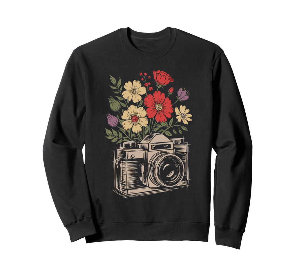 Camera Photography Art Floral Sweatshirt - Graphic Print Unisex - T-Shirt, Sweatshirt, Hoodie
