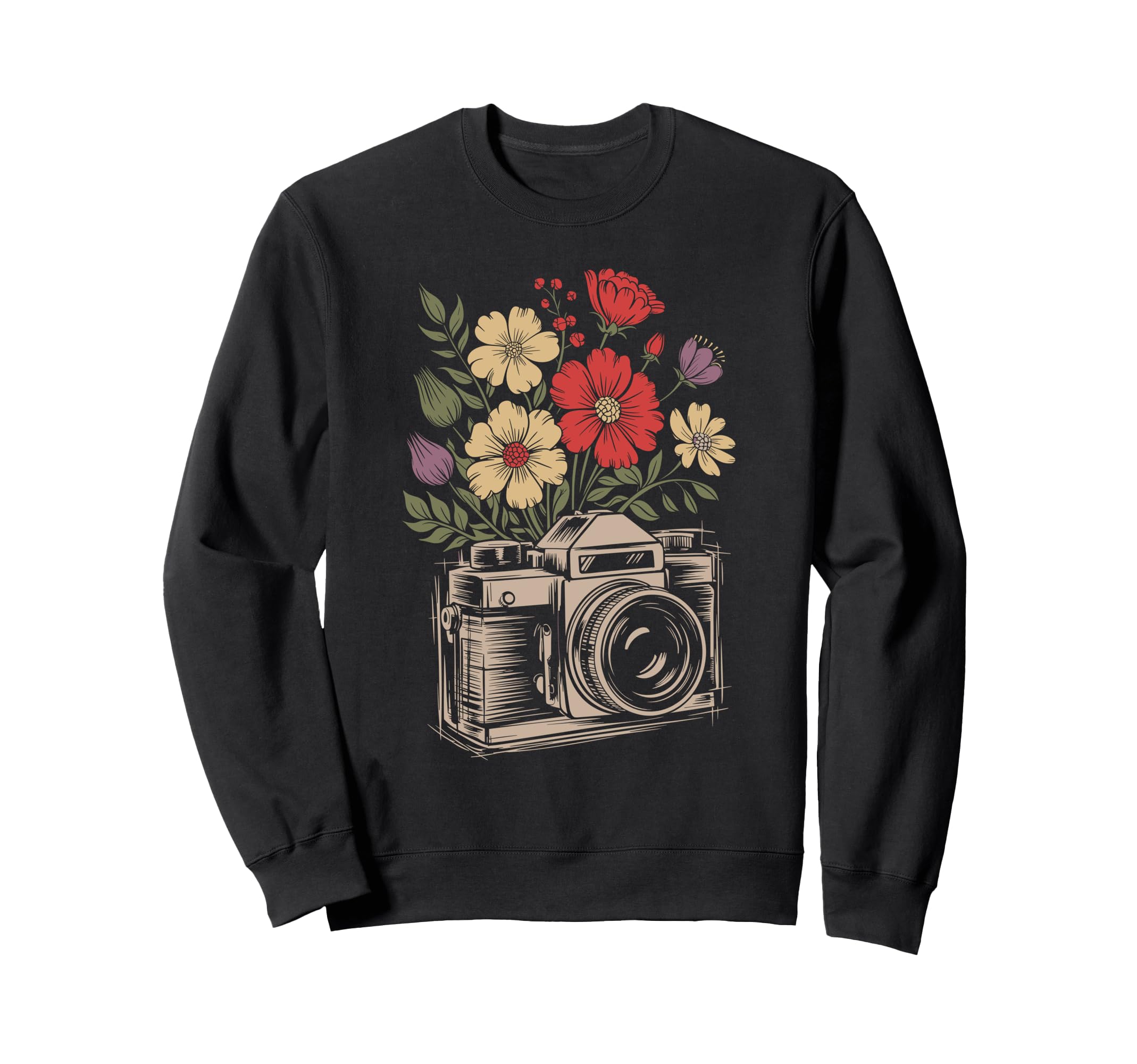 Camera Photography Art Floral Sweatshirt - Graphic Print Unisex - T-Shirt, Sweatshirt, Hoodie
