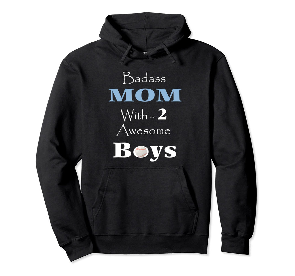 Badass Mom 2 Awesome Baseball Hoodie - Custom Art Print for Adults - T-Shirt, Sweatshirt, Hoodie