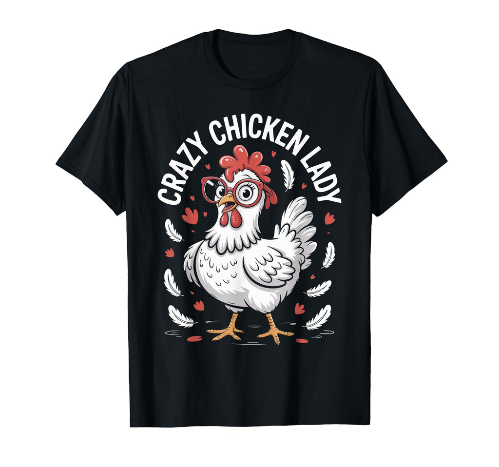 Crazy Chicken Lady Sunset T-Shirt - Unique Graphic for Adults - T-Shirt, Sweatshirt, Hoodie