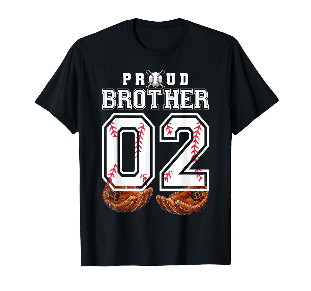 Proud Brother Baseball Player Number 2 T-Shirt - Aesthetic Graphic Unisex - T-Shirt, Sweatshirt, Hoodie