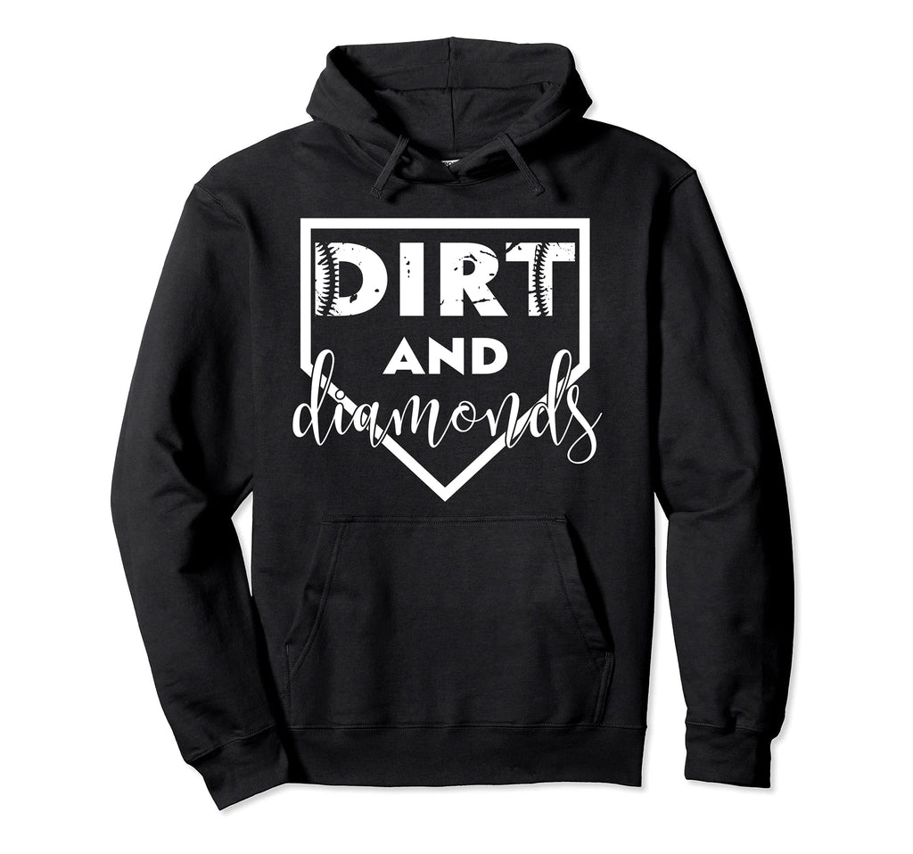 Dirt And Diamonds Baseball Lover Gift Hoodie - Aesthetic Graphic Unisex - T-Shirt, Sweatshirt, Hoodie