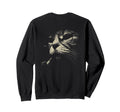 Cat Smoking Pipe Glasses Grunge Meme Sweatshirt - Graphic Print Men Women - T-Shirt, Sweatshirt, Hoodie