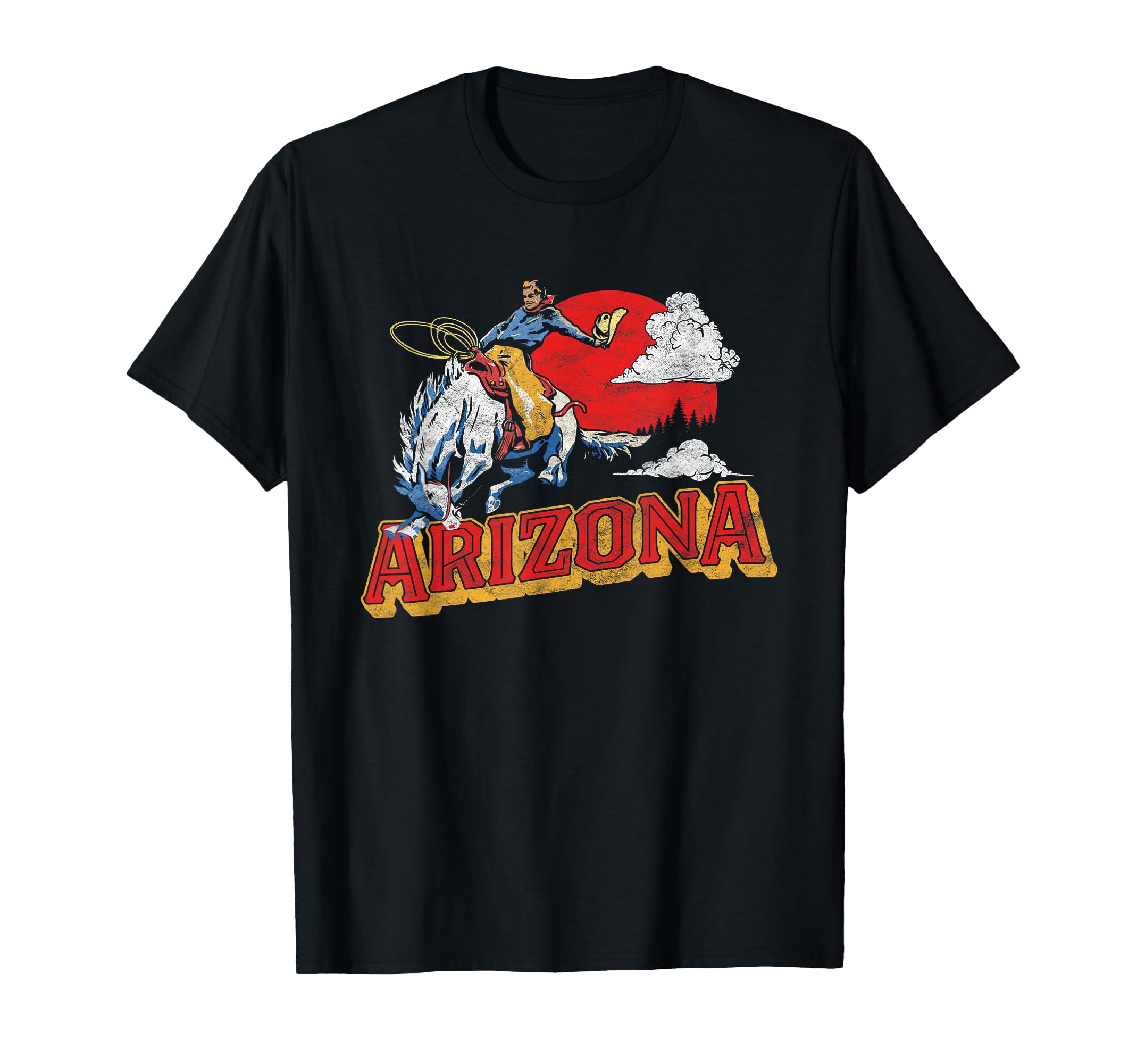 Arizona Bronco Riding Cowboy T-Shirt - Streetwear Style for Adults - T-Shirt, Sweatshirt, Hoodie