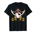 Pirate Baseball Heart Skull Pirate T-Shirt - Custom Art Print Unisex - T-Shirt, Sweatshirt, Hoodie