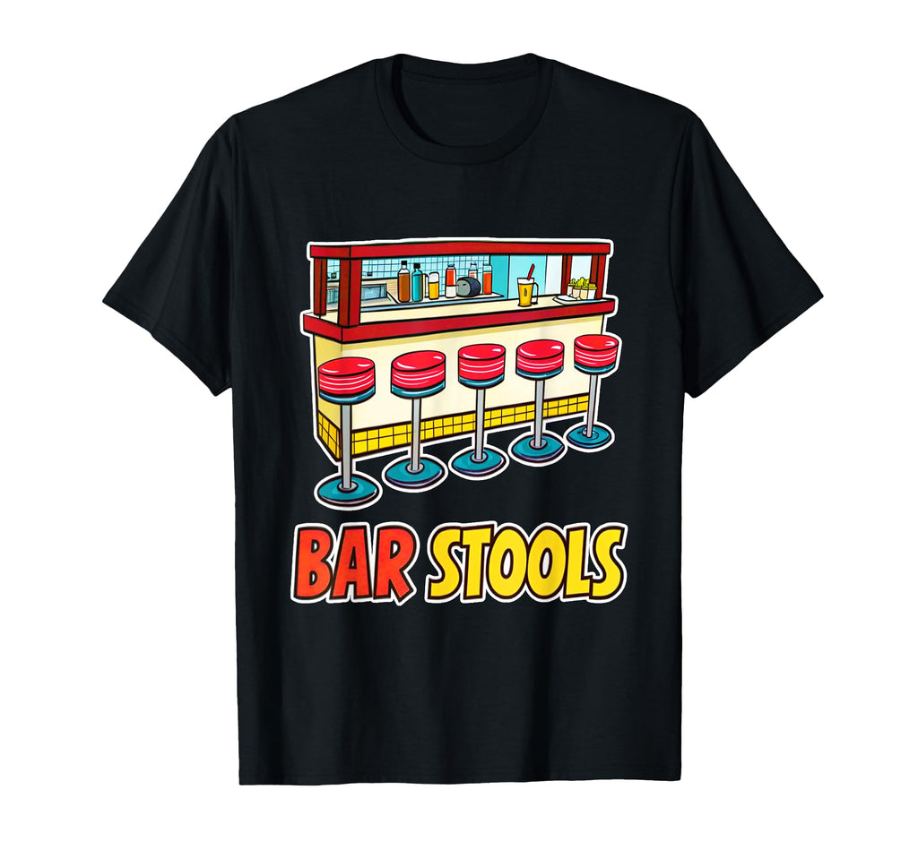Diner Counter Bar Stools T-Shirt - Graphic Print Men Women - T-Shirt, Sweatshirt, Hoodie