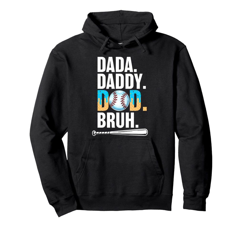 Dada Daddy Dad Bruh Ice Cream Drip Funny Hoodie - Graphic Print for Adults - T-Shirt, Sweatshirt, Hoodie