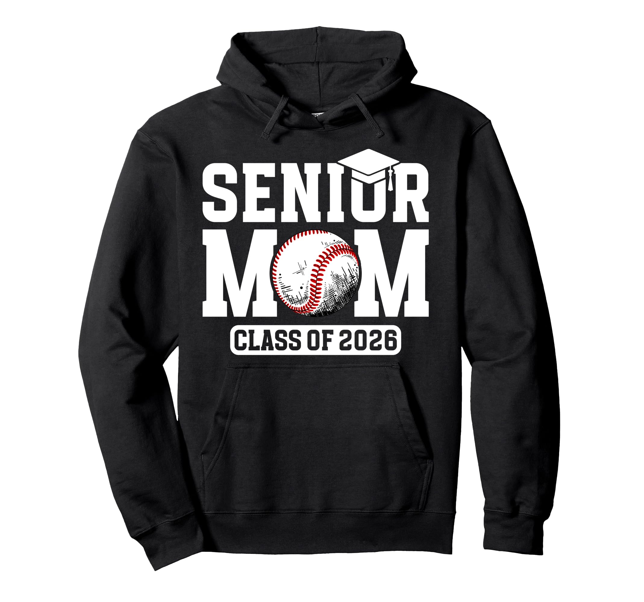 Baseball Senior Mom Class 2026 Hoodie - Aesthetic Graphic Men Women - T-Shirt, Sweatshirt, Hoodie