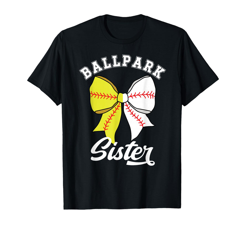 Ballpark Sister Coquette Baseball T-Shirt - Aesthetic Graphic Unisex - T-Shirt, Sweatshirt, Hoodie