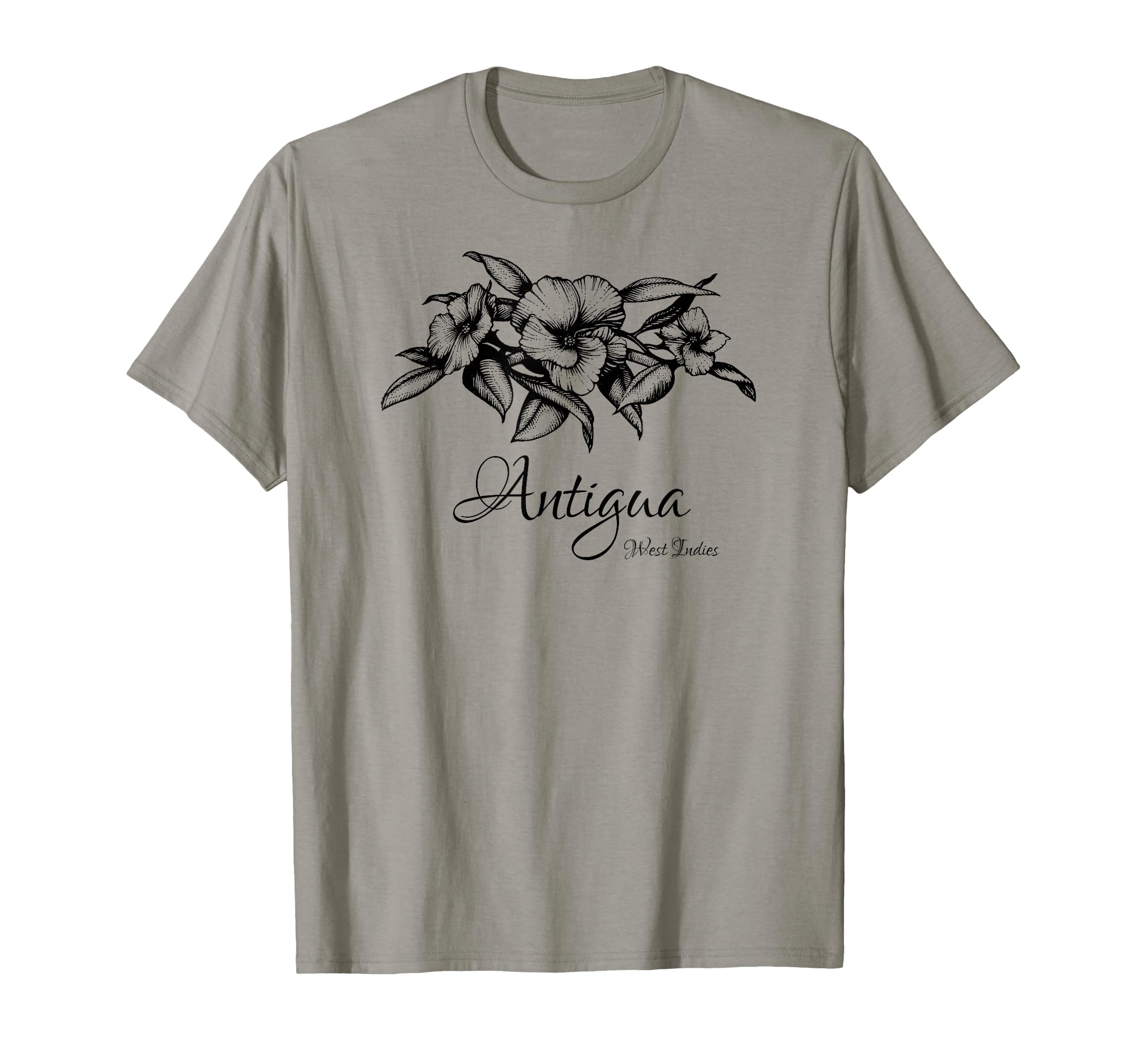 Antigua West Indies Floral Band T-Shirt - Custom Art Print for Adults - T-Shirt, Sweatshirt, Hoodie