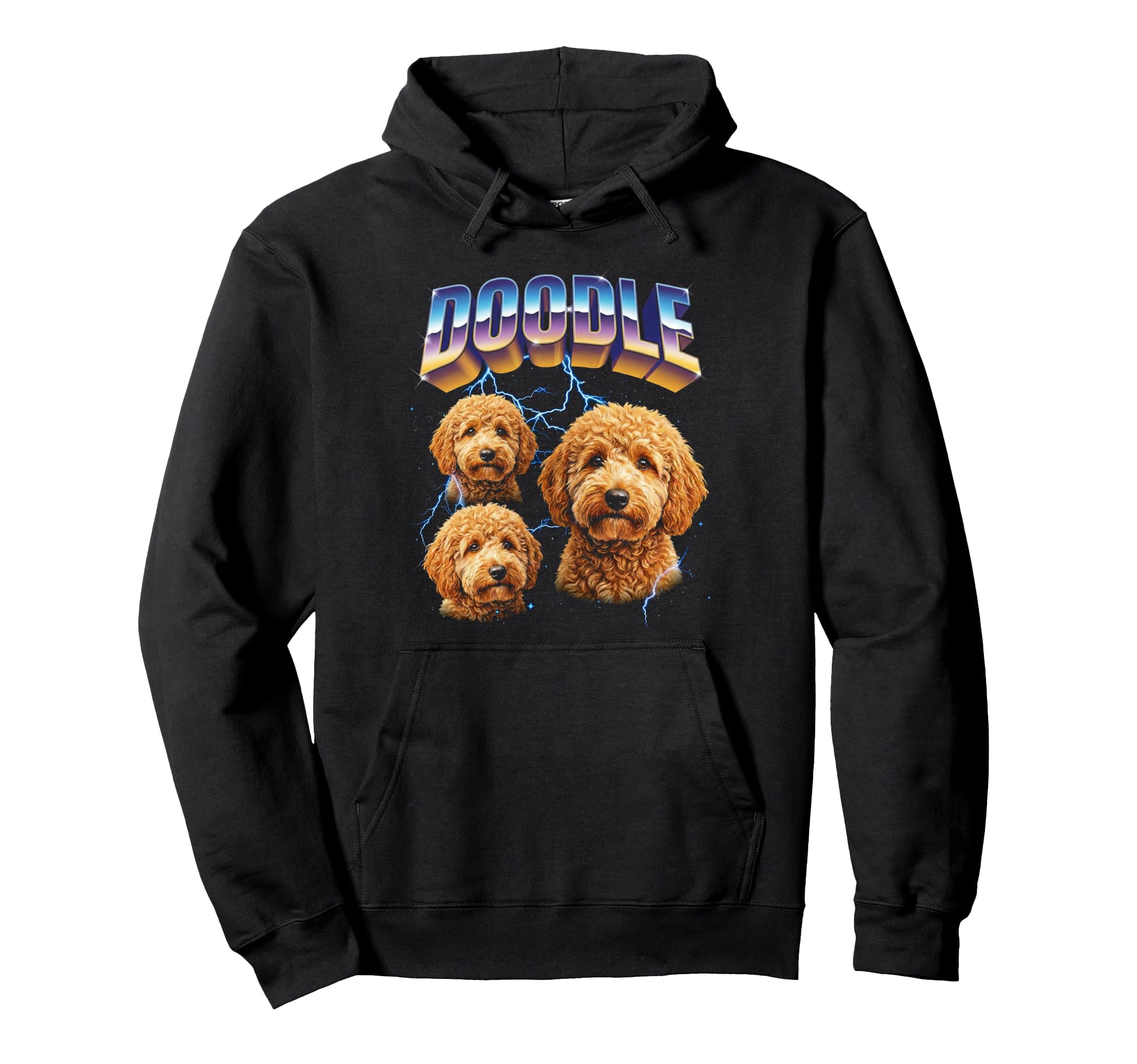 Doodle 80S Dog Lover Funny 90S Hoodie - Fun Novelty Design for Adults - T-Shirt, Sweatshirt, Hoodie