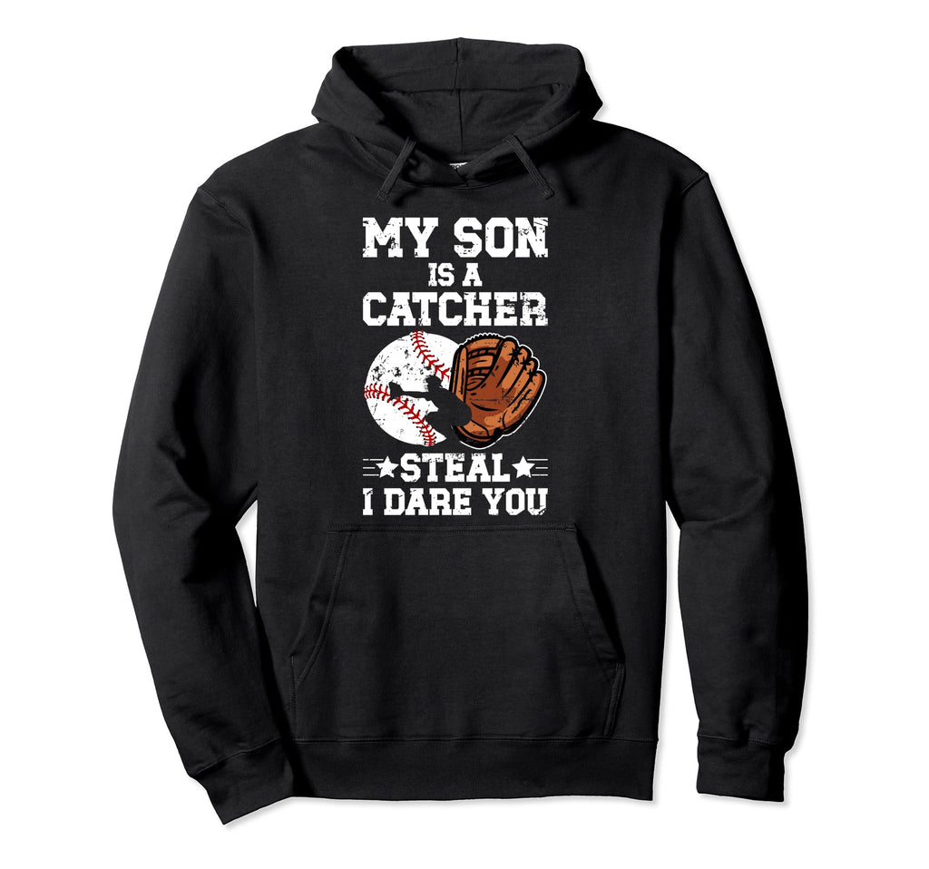 My Son Is Baseball Catcher Mom Baseball Hoodie - Unique Graphic for Adults - T-Shirt, Sweatshirt, Hoodie
