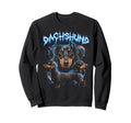 Dachshund 90S Heavy Metal Dog Lover Sweatshirt - Fun Novelty Design Unisex - T-Shirt, Sweatshirt, Hoodie