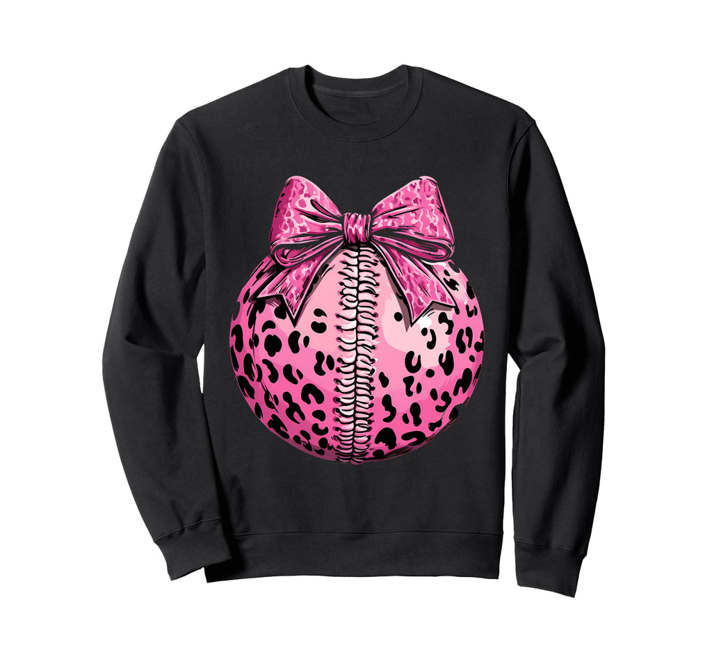 Baseball Coquette Bow Baseball Sweatshirt - Casual Everyday Wear Men Women - T-Shirt, Sweatshirt, Hoodie