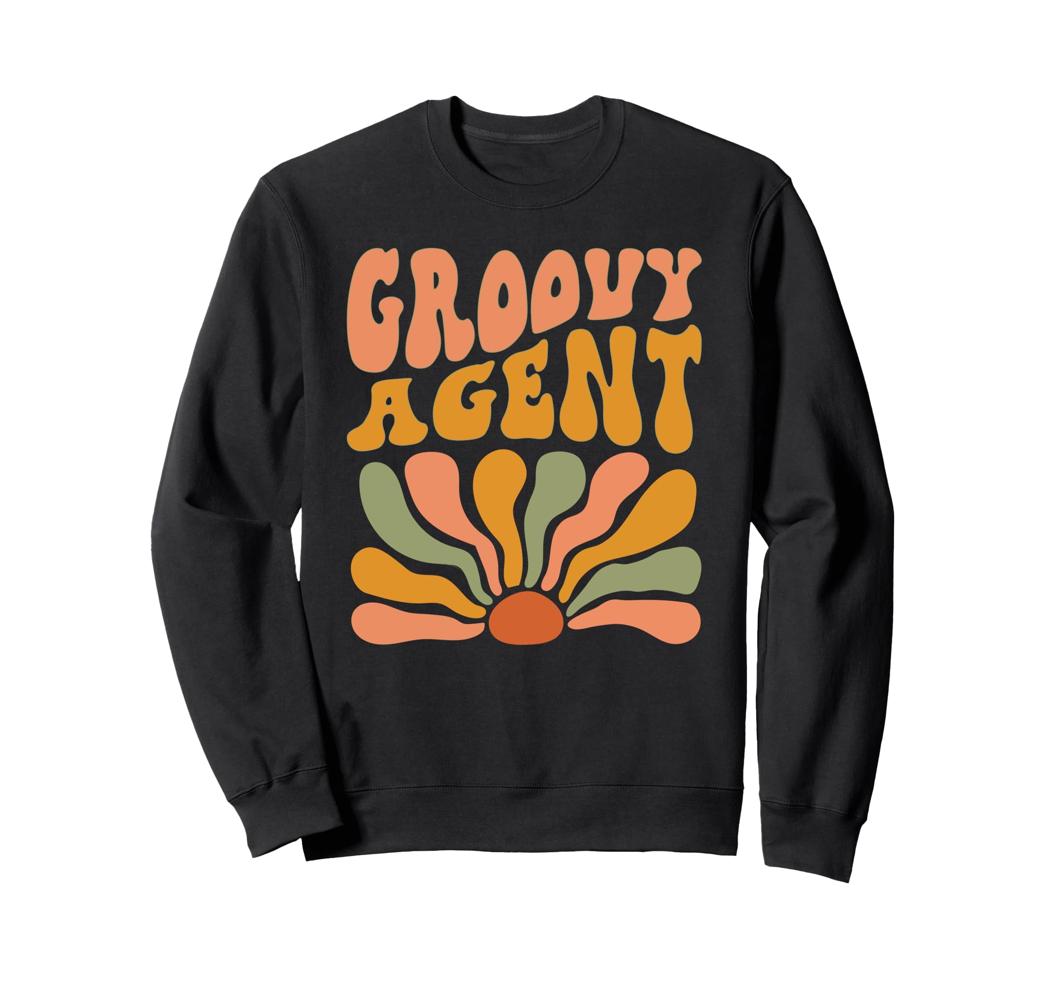 Groovy Agent Flowers Mothers Day Boho Sweatshirt - Graphic Print Men Women - T-Shirt, Sweatshirt, Hoodie