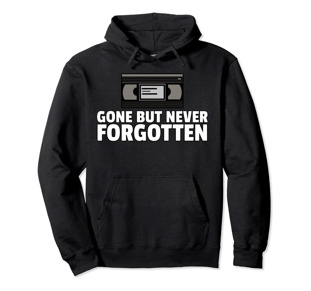 Never Forget Vhs Video Cassette Tape Hoodie - Minimalist Print Unisex - T-Shirt, Sweatshirt, Hoodie