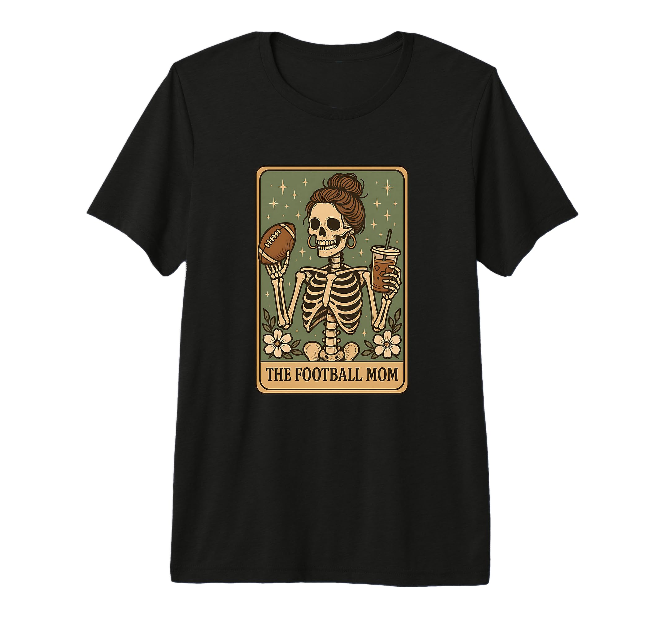 Football Mom Tarot Card Skeleton Game T-Shirt - Minimalist Print Men Women - T-Shirt, Sweatshirt, Hoodie