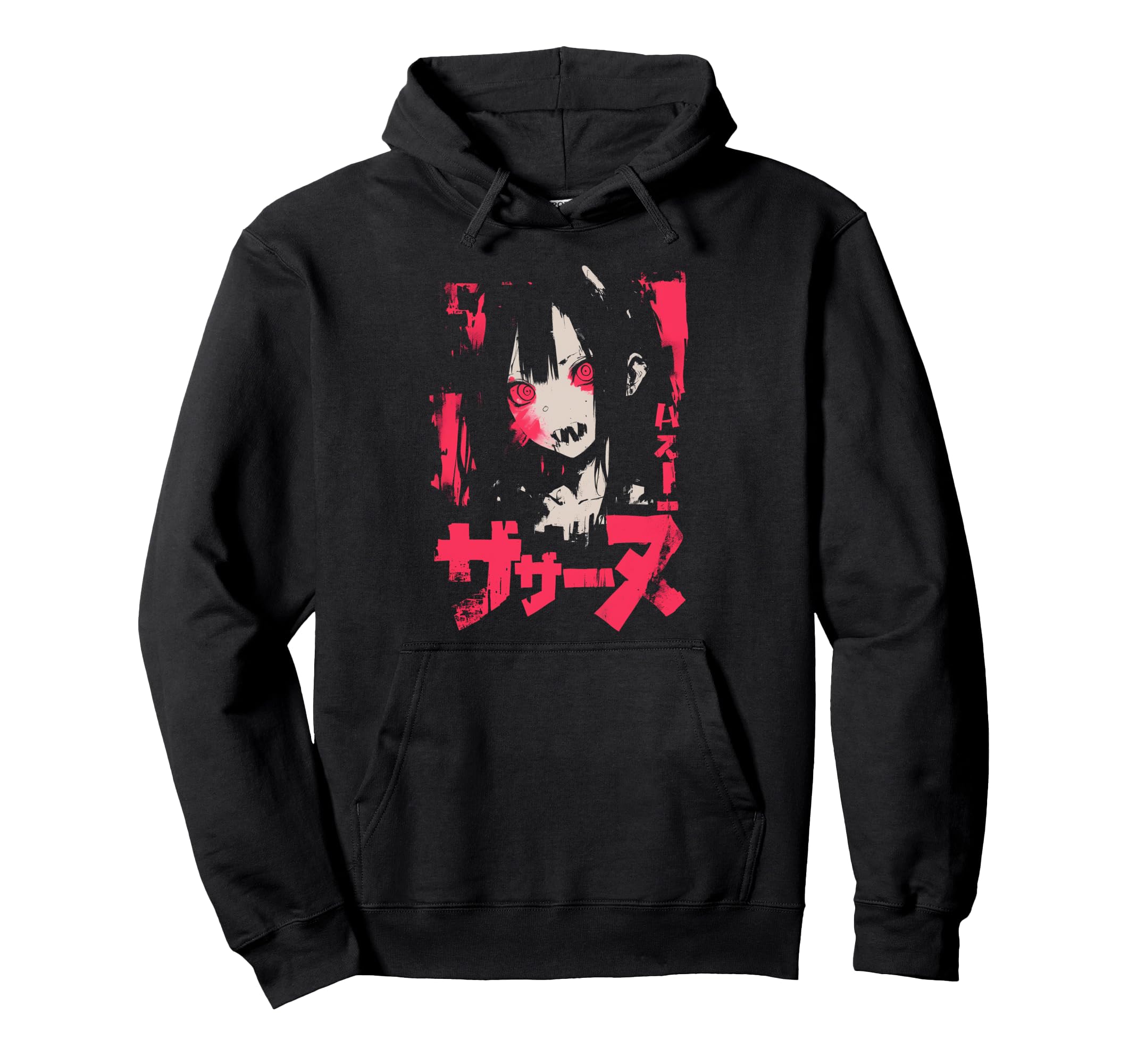 Goth Grunge Demon Anime Waifu Hoodie - Casual Everyday Wear Men Women - T-Shirt, Sweatshirt, Hoodie