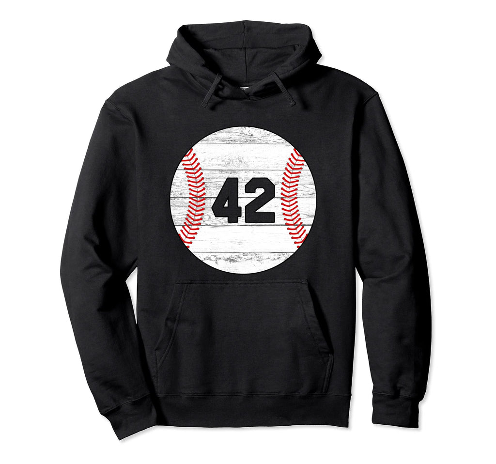 Baseball Jersey Number 42 Hoodie - Unique Graphic Unisex - T-Shirt, Sweatshirt, Hoodie