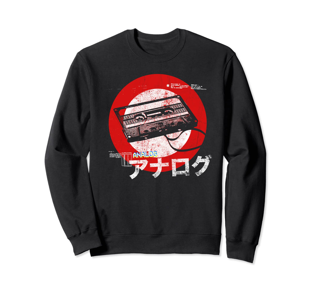 80S Japanese Vaporwave Analog Sweatshirt - Casual Everyday Wear Men Women - T-Shirt, Sweatshirt, Hoodie